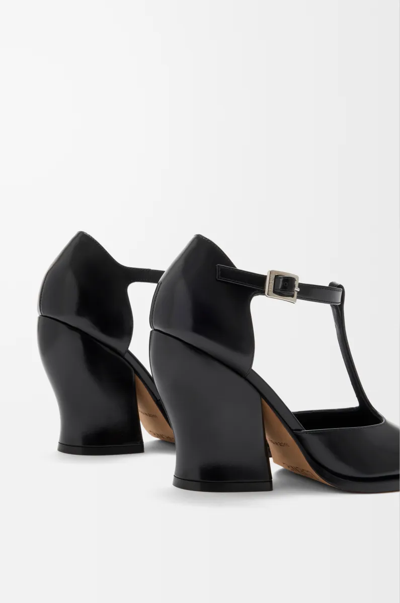 磨砂牛皮革 Onda T 型高跟鞋