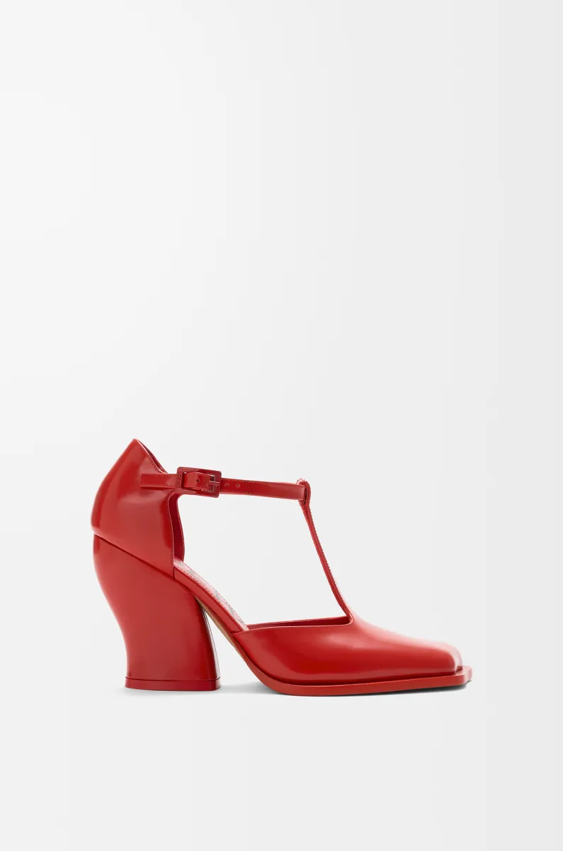 磨砂牛皮革 Onda T 型高跟鞋