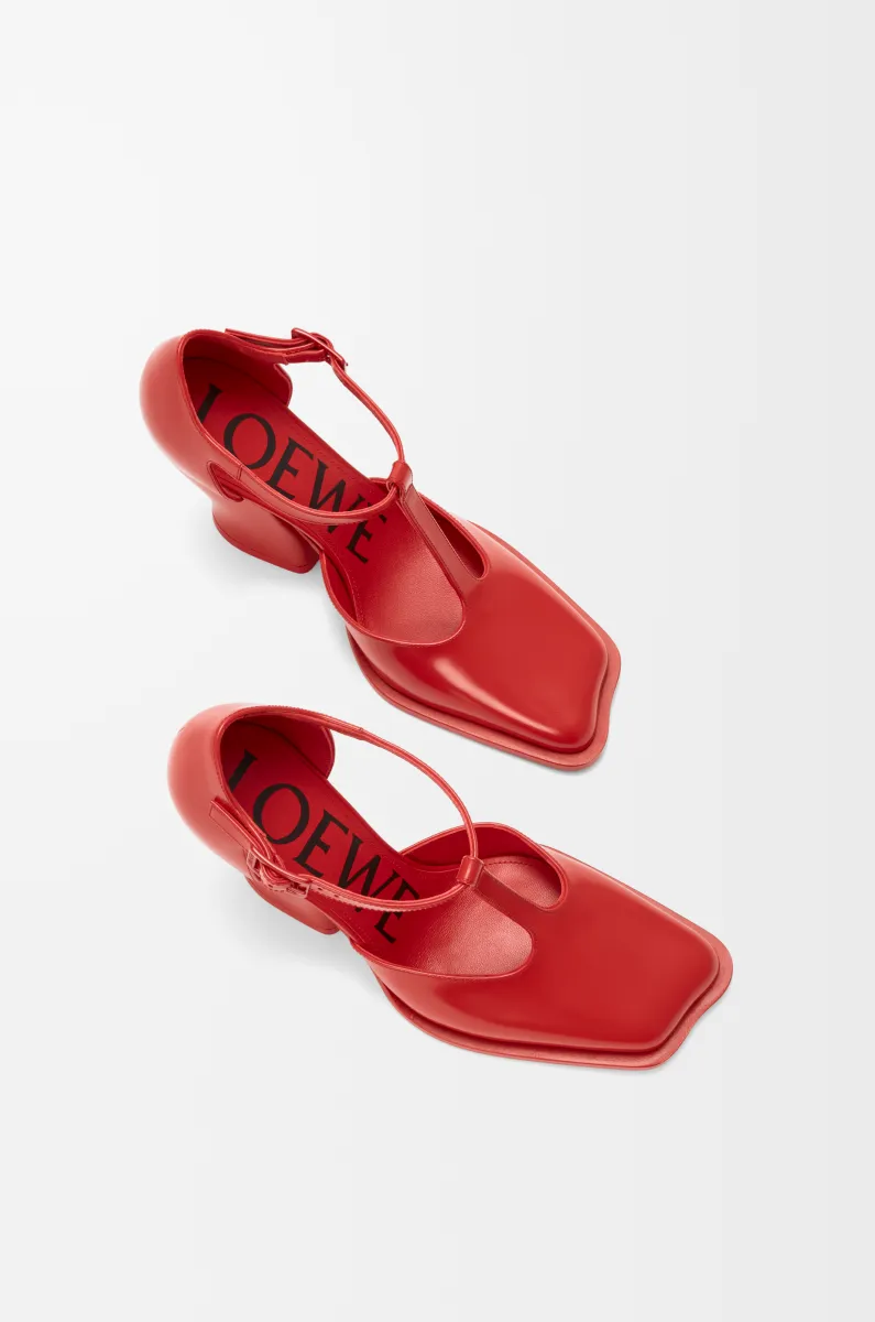 磨砂牛皮革 Onda T 型高跟鞋