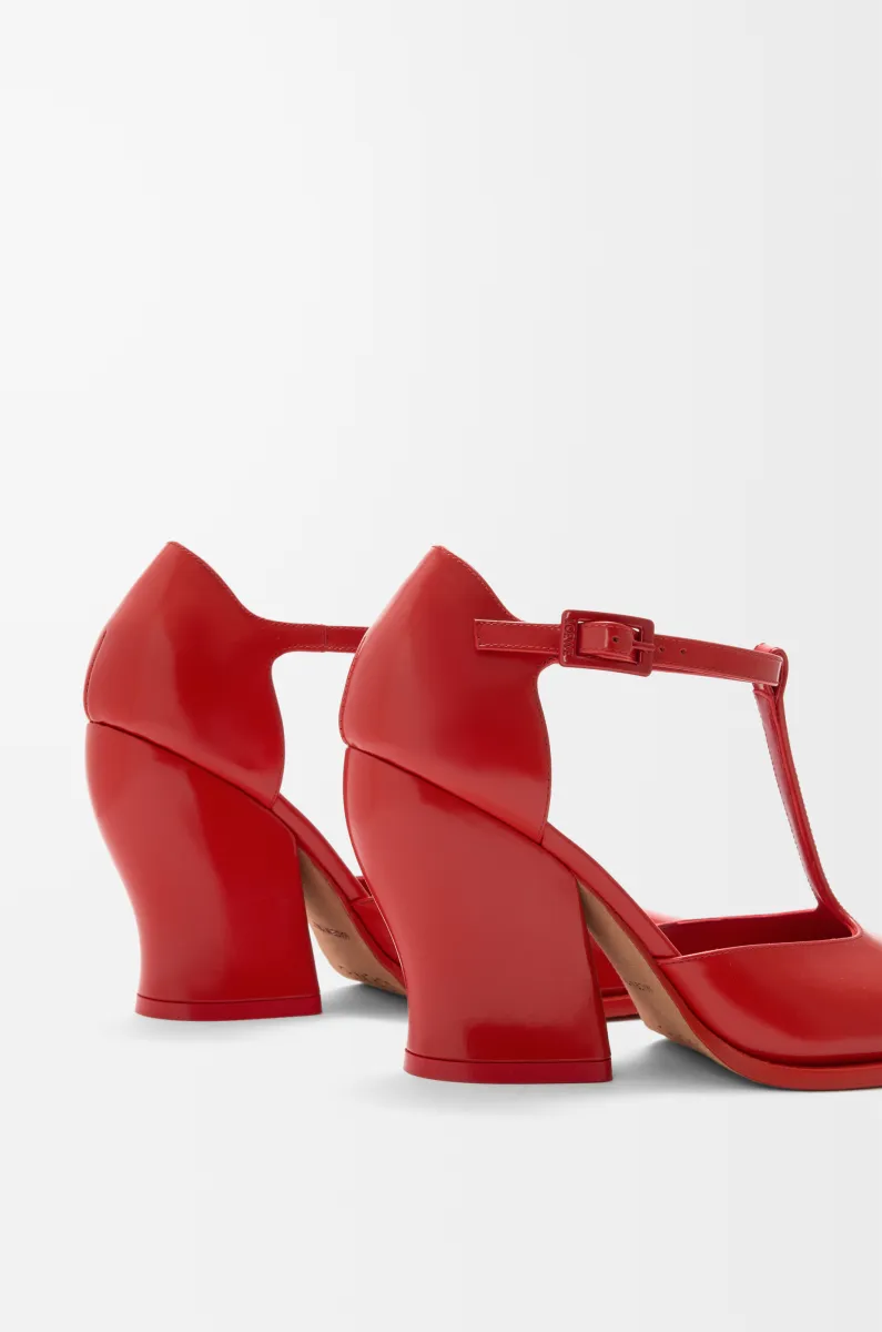 磨砂牛皮革 Onda T 型高跟鞋