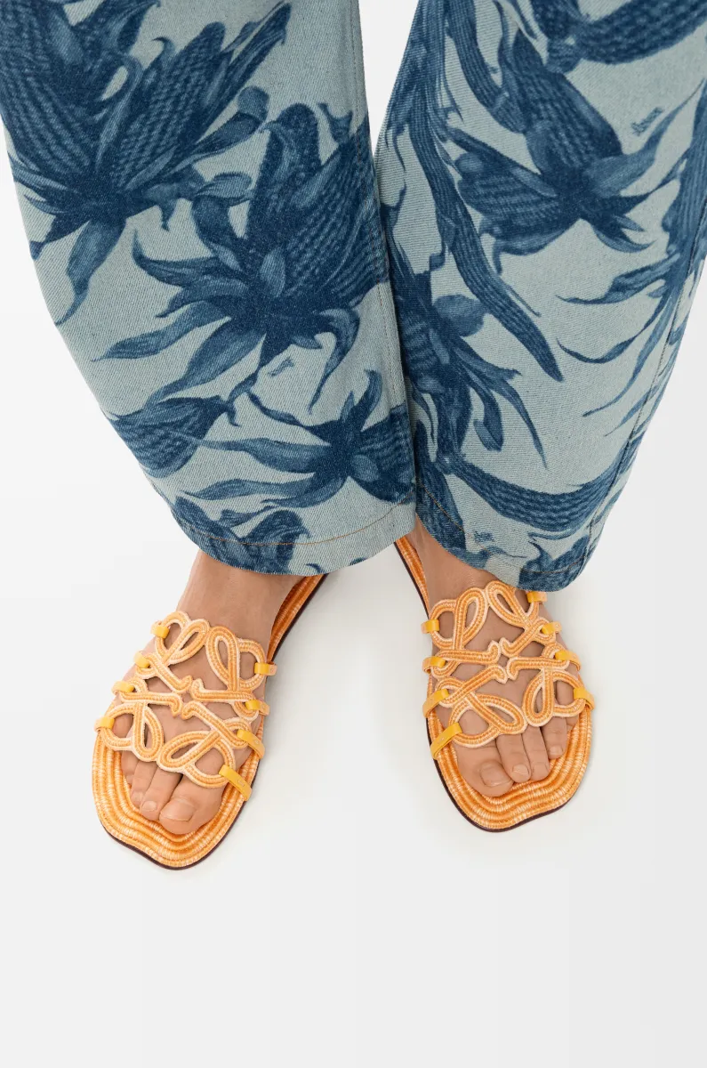 刺绣帆布 Petal Anagram 凉鞋