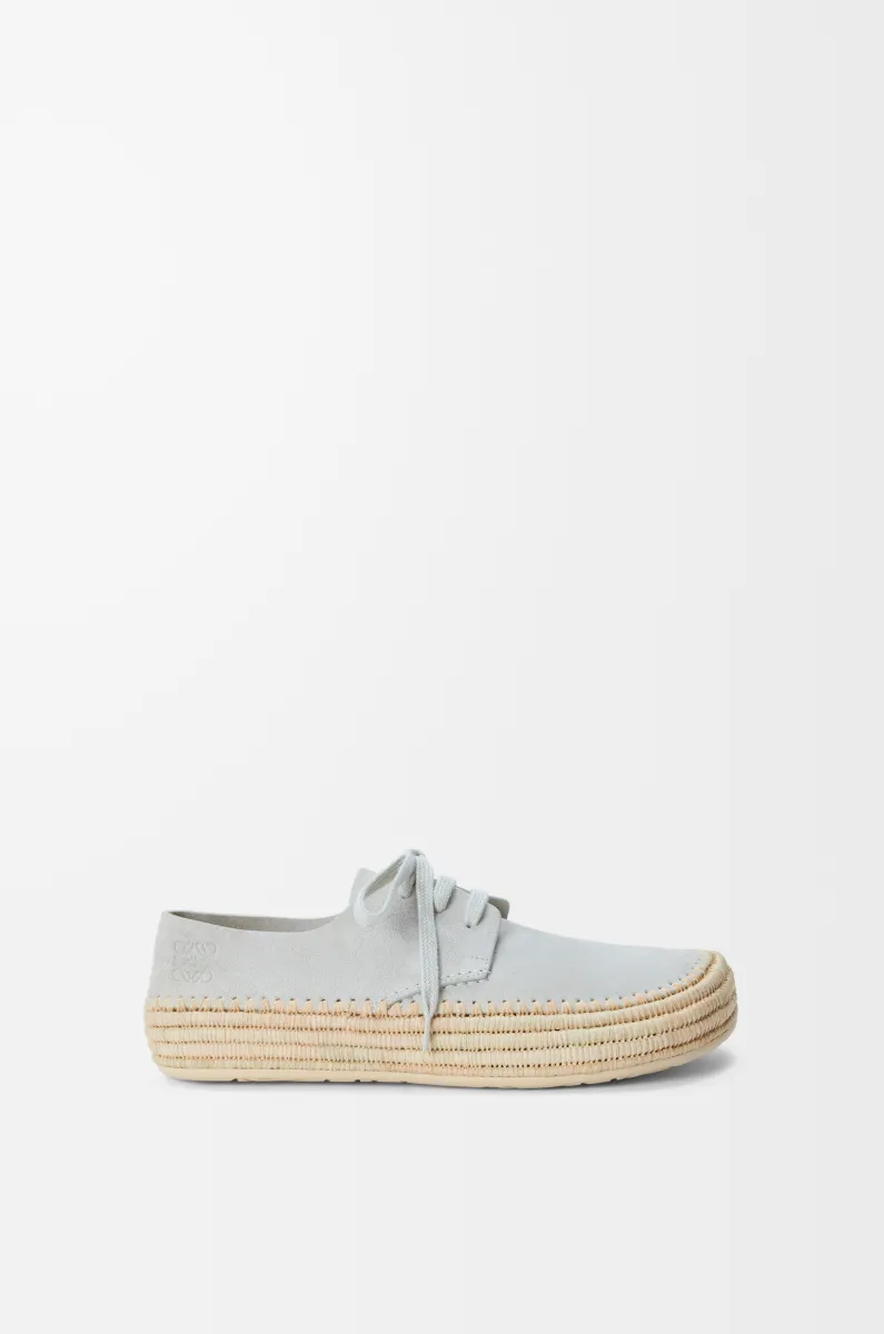 绒面革和拉菲草 Rio 系带鞋