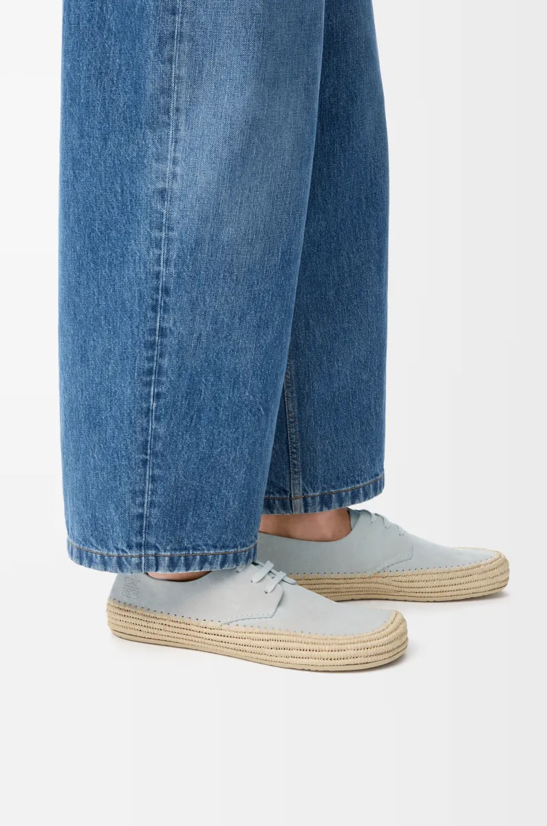 绒面革和拉菲草 Rio 系带鞋