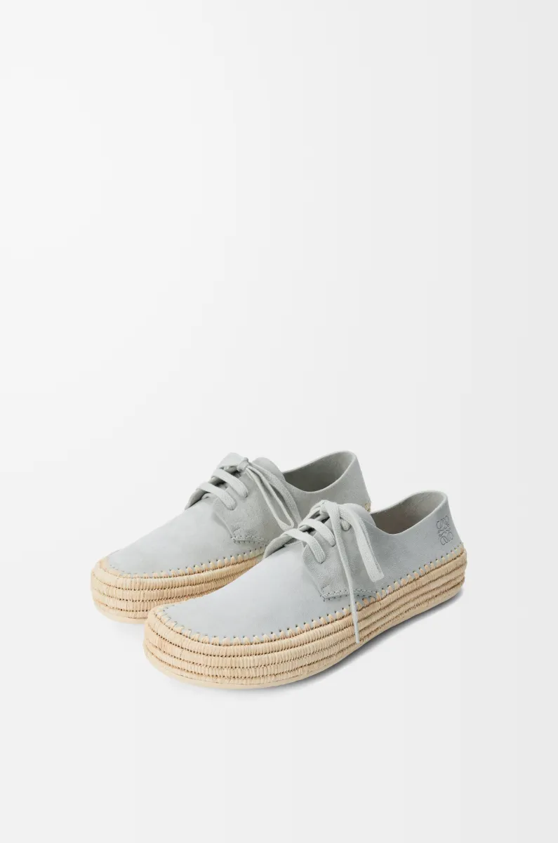 绒面革和拉菲草 Rio 系带鞋