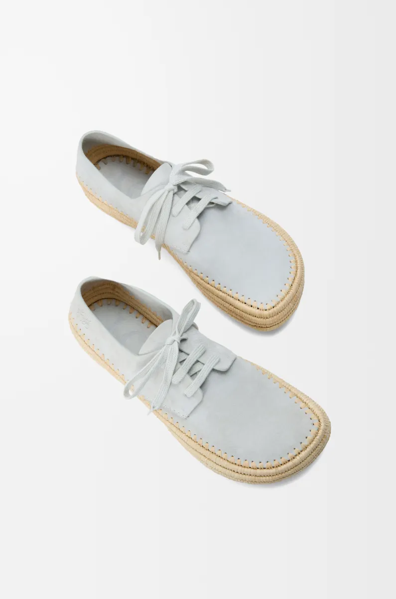 绒面革和拉菲草 Rio 系带鞋