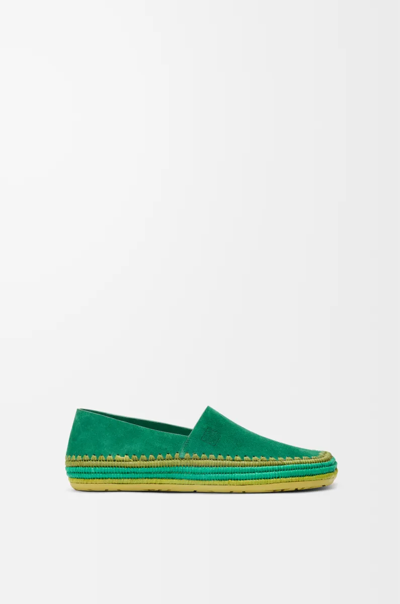 绒面革和拉菲草 Rio 拖鞋