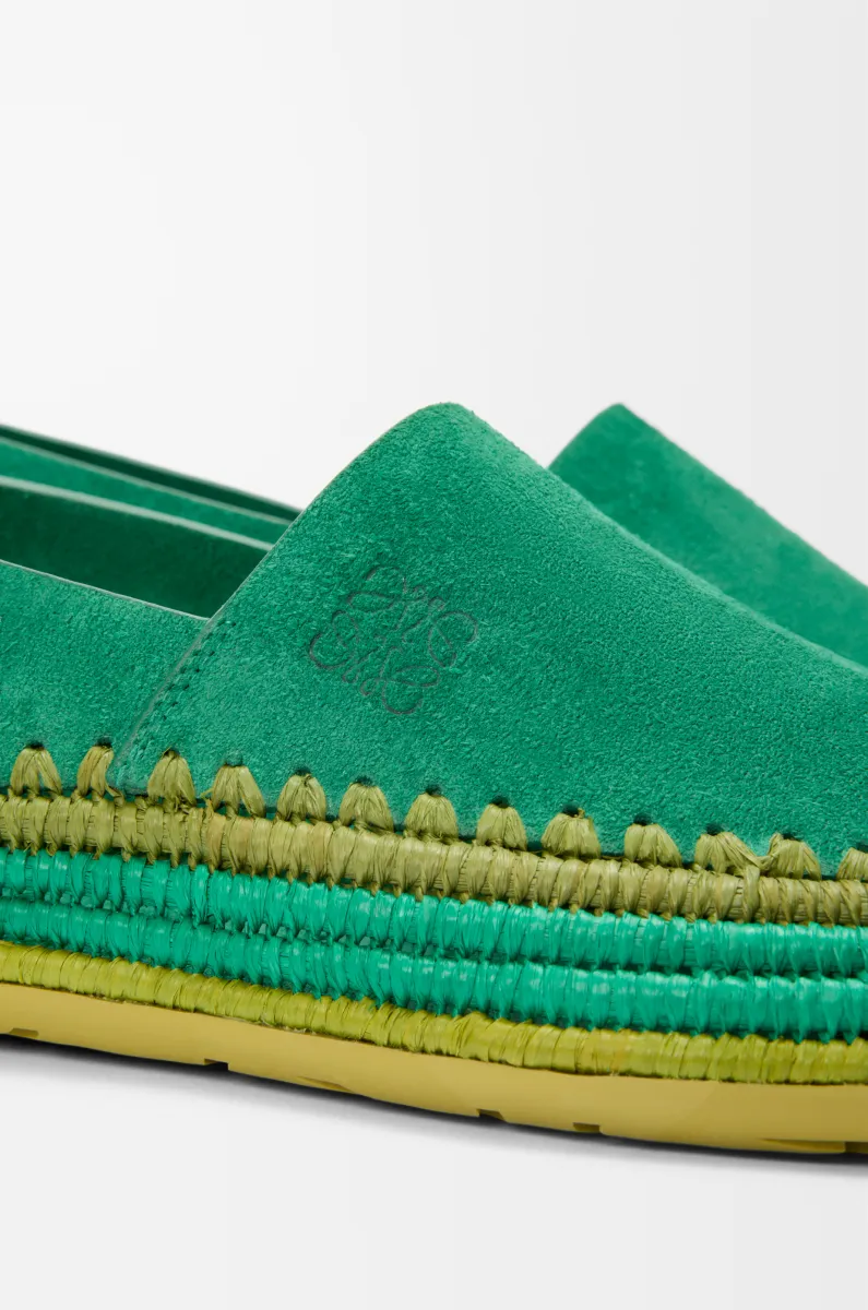 绒面革和拉菲草 Rio 拖鞋