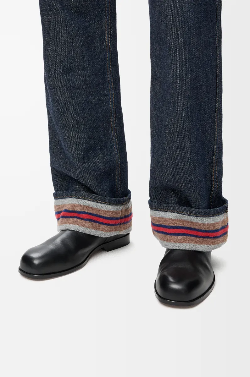 光滑牛皮革 Bobine 踝靴