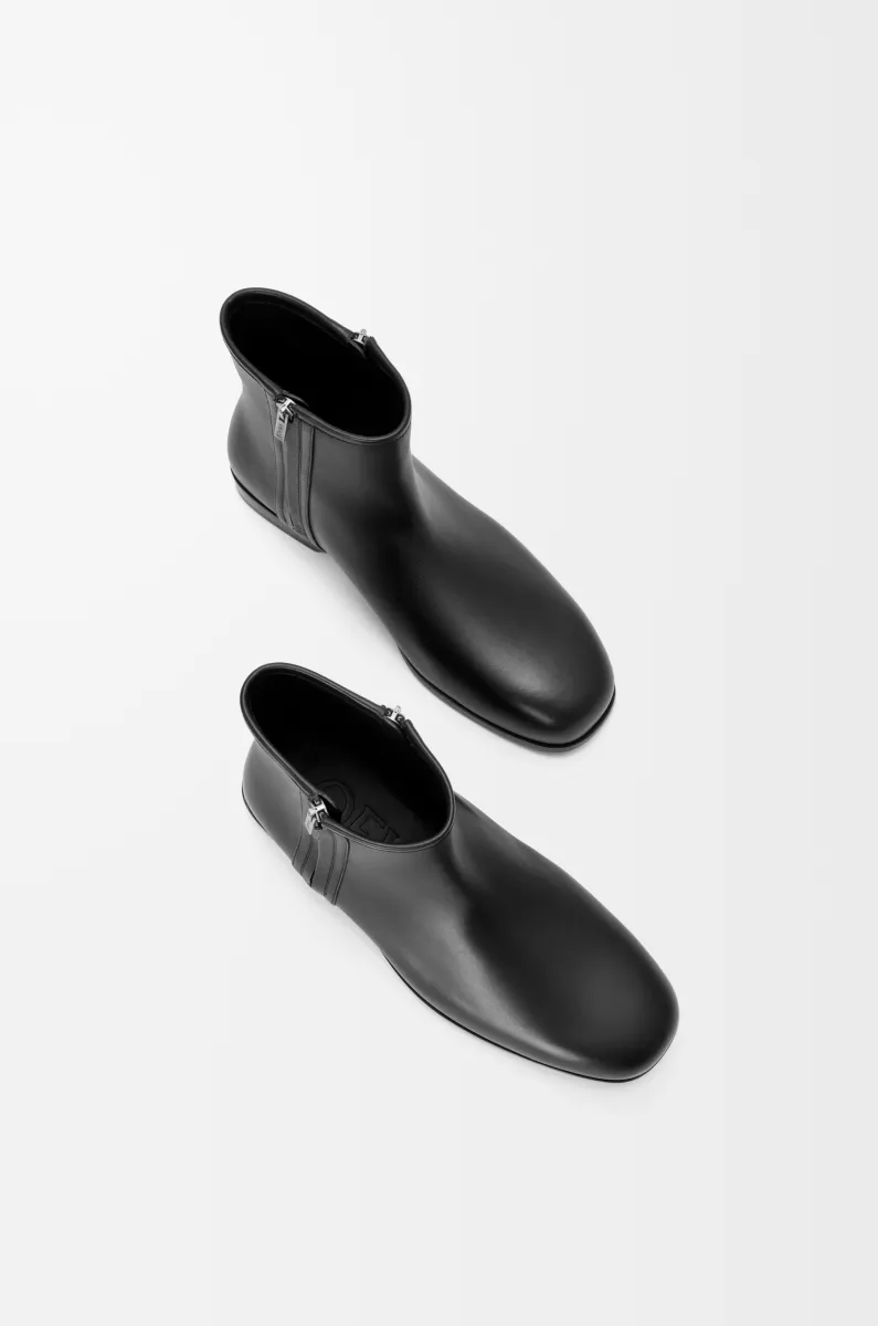 光滑牛皮革 Bobine 踝靴