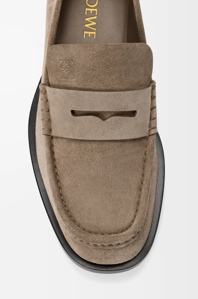 Bobine loafer in suede calfskin