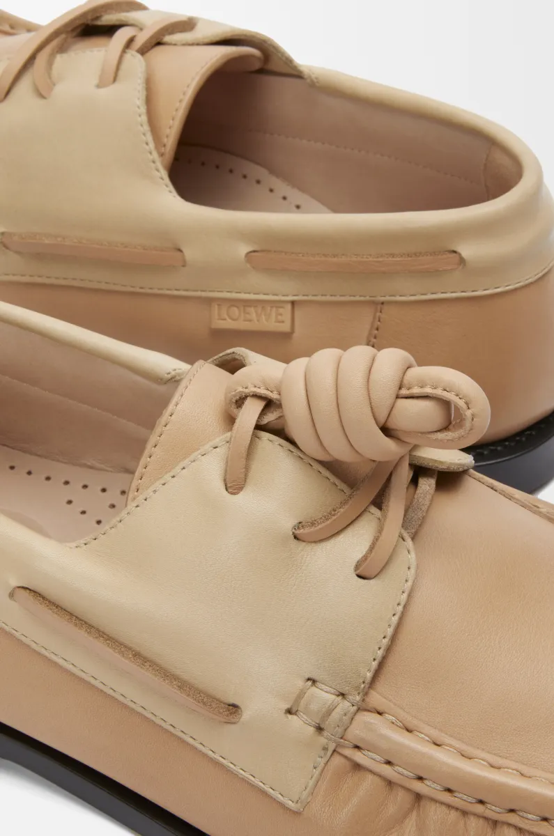 柔软牛皮革 Campo 船鞋