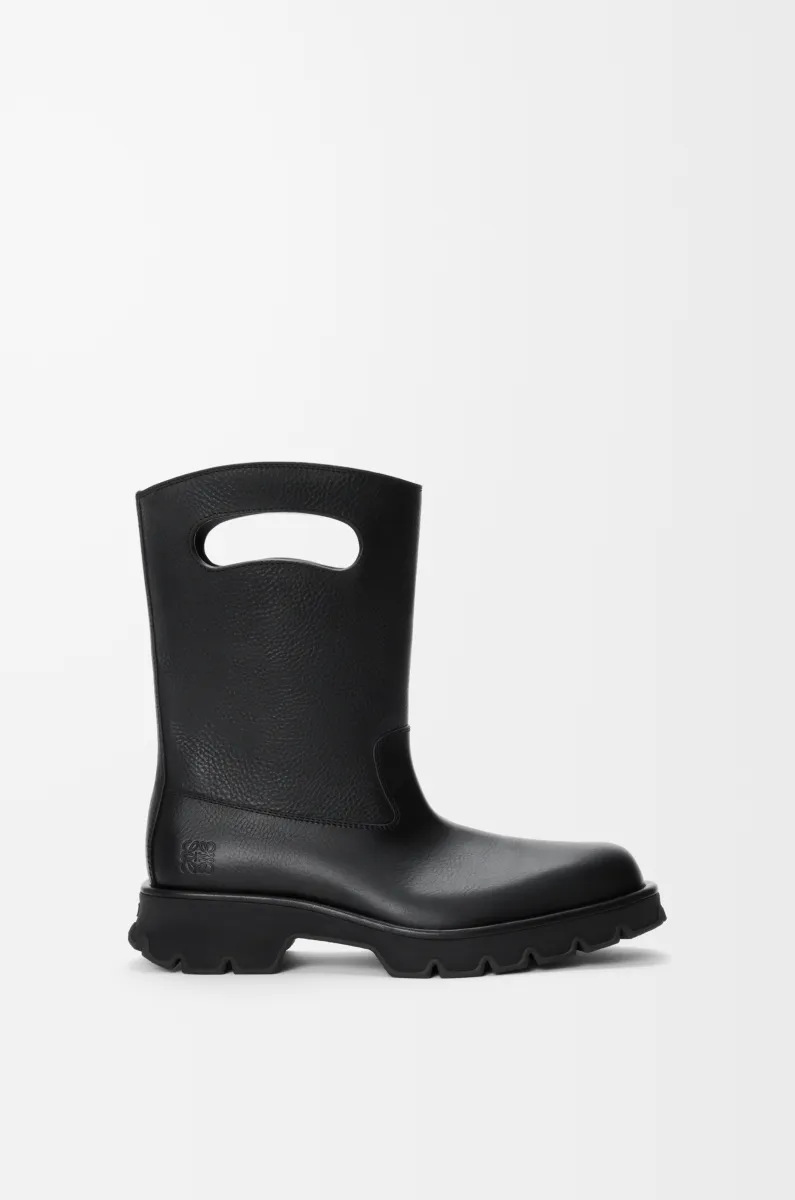 粒面植鞣牛皮革 Bobby 靴子