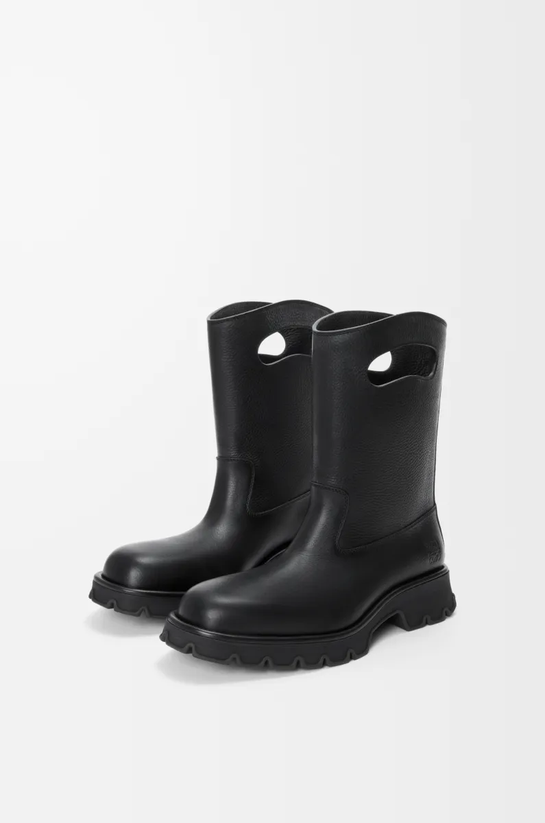 粒面植鞣牛皮革 Bobby 靴子