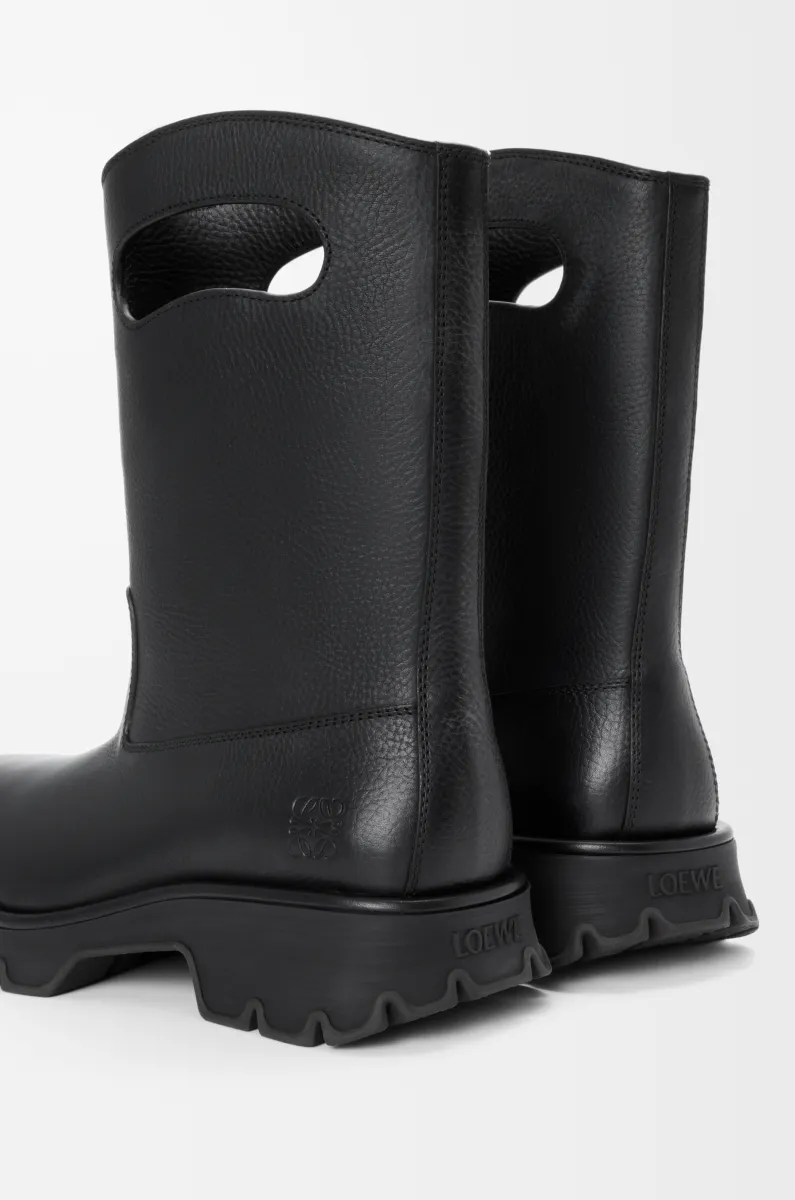 粒面植鞣牛皮革 Bobby 靴子