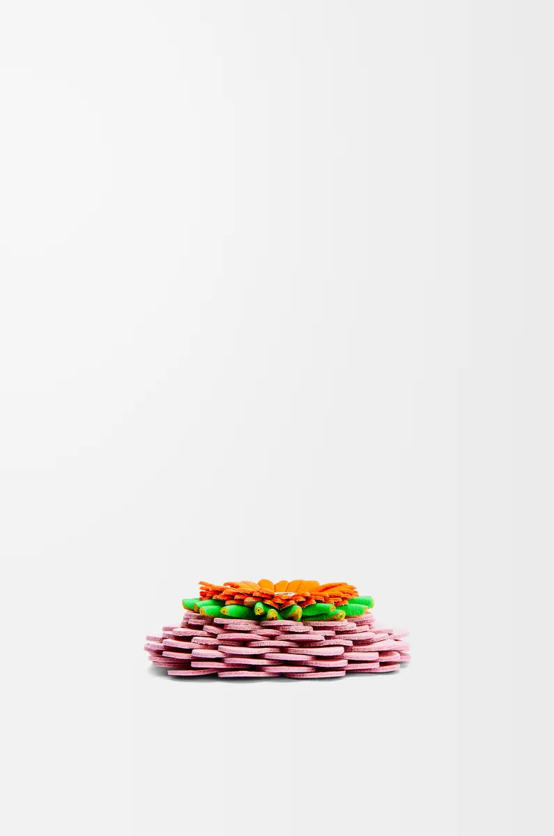 经典小牛皮革花朵骰子