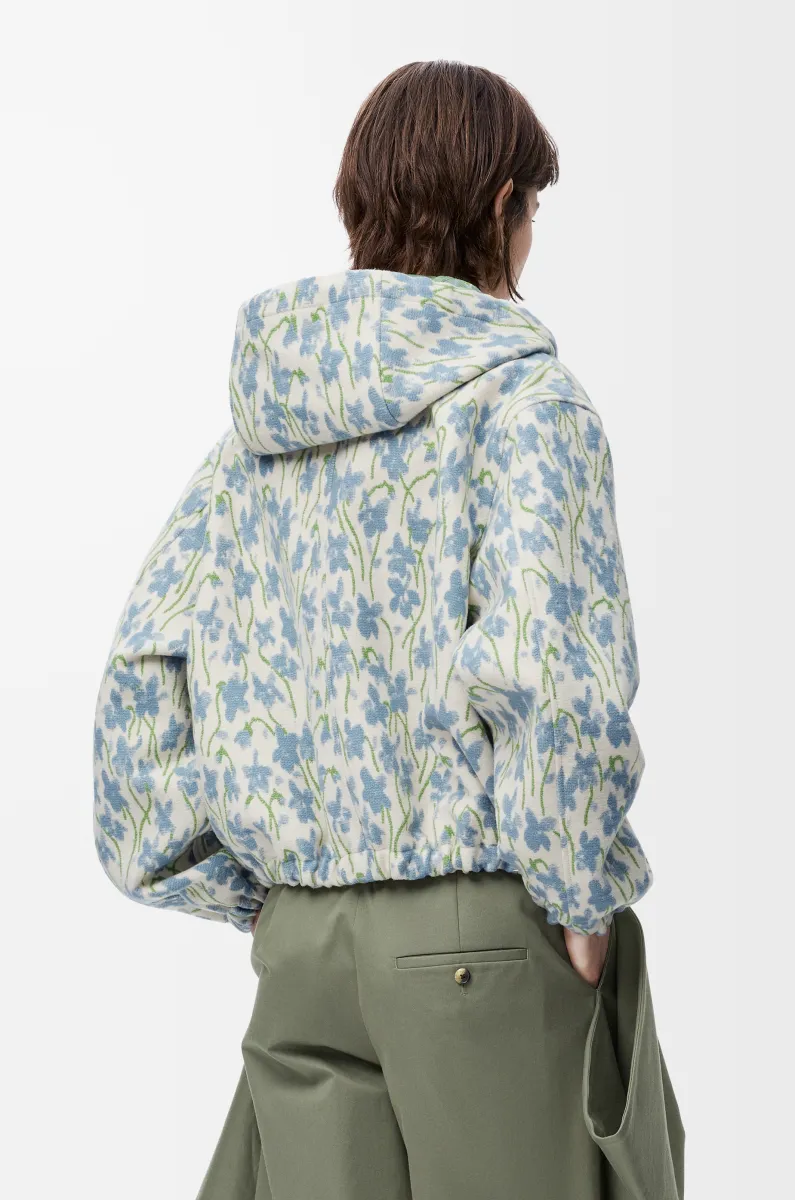 羊毛和棉质连帽夹克