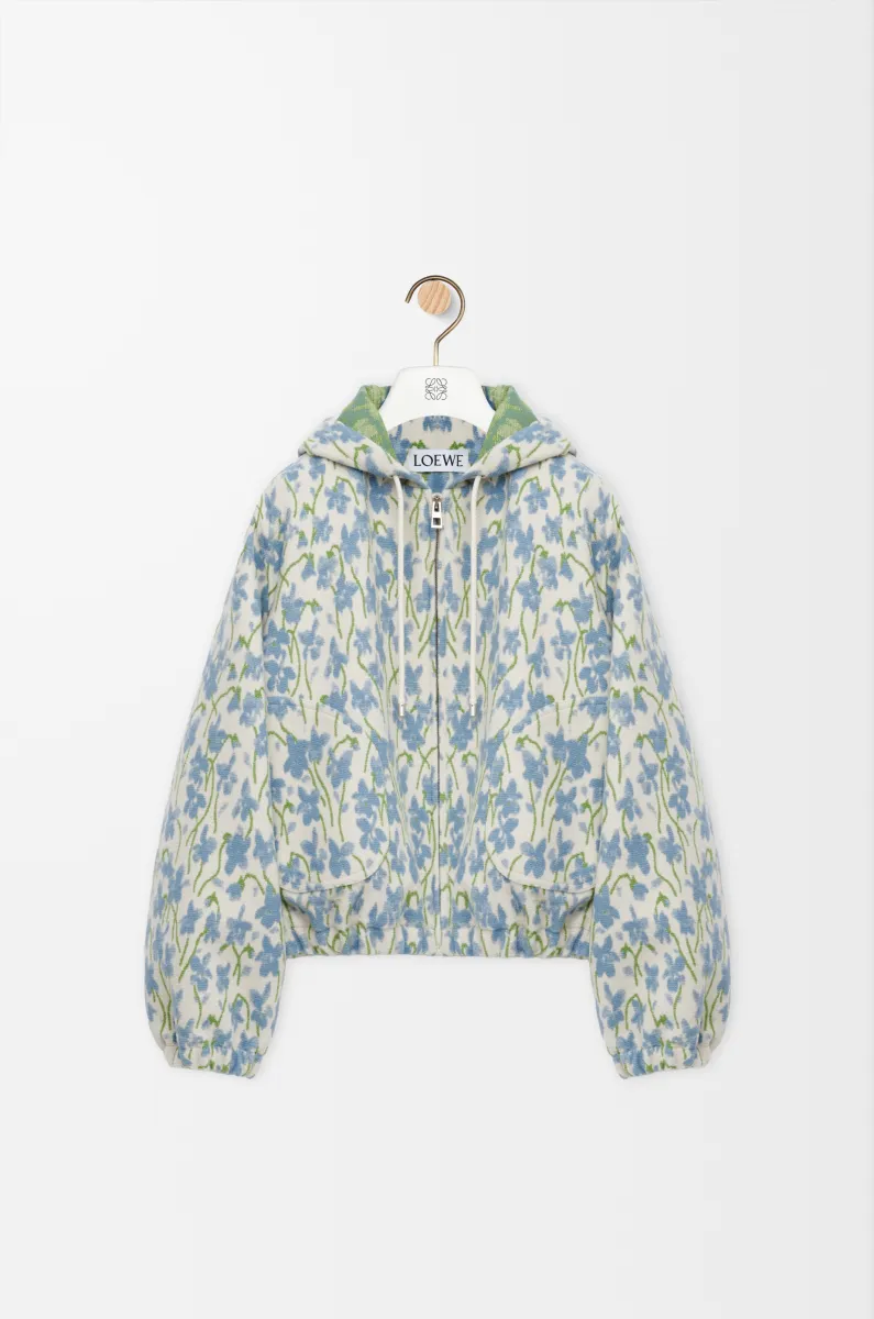 羊毛和棉质连帽夹克