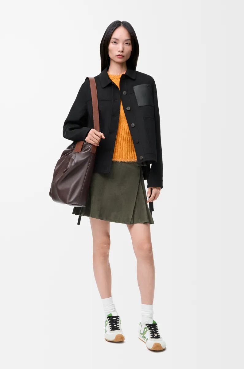 羊毛和羊绒工装外套