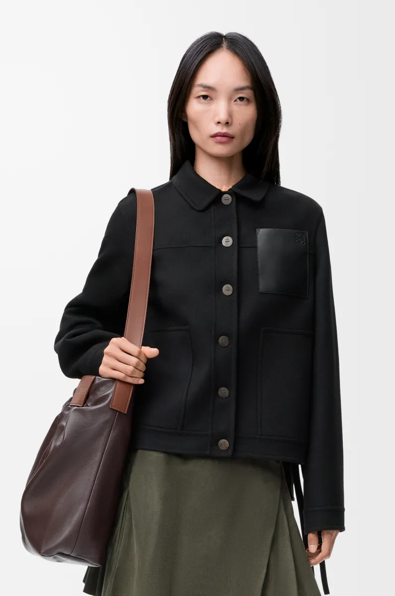 羊毛和羊绒工装外套