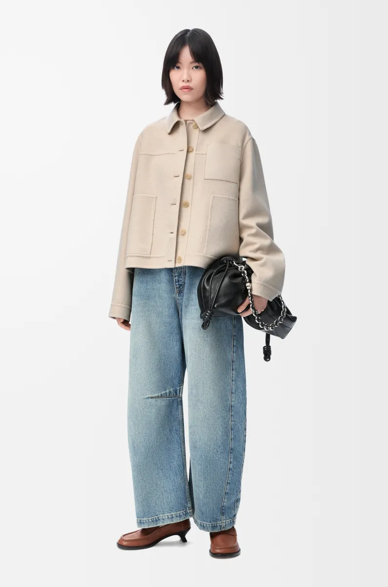 羊毛和羊绒工装外套