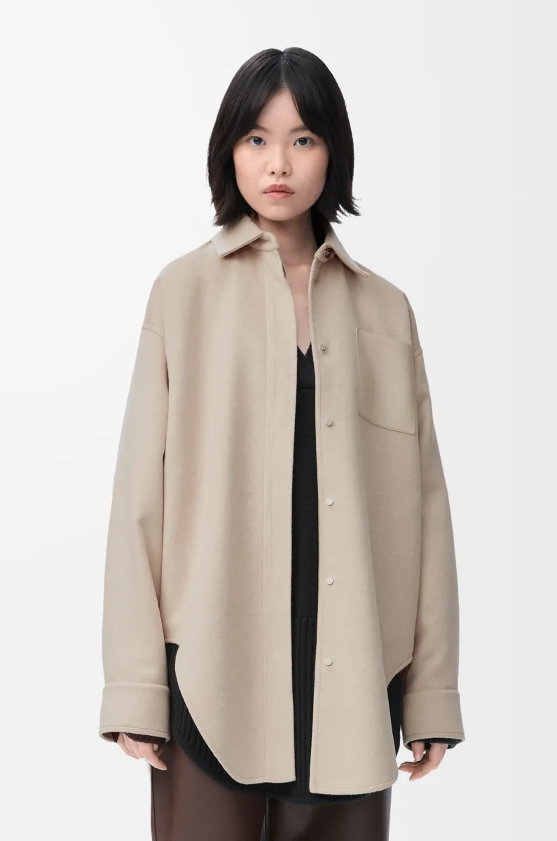 棉质和羊绒外套衬衫