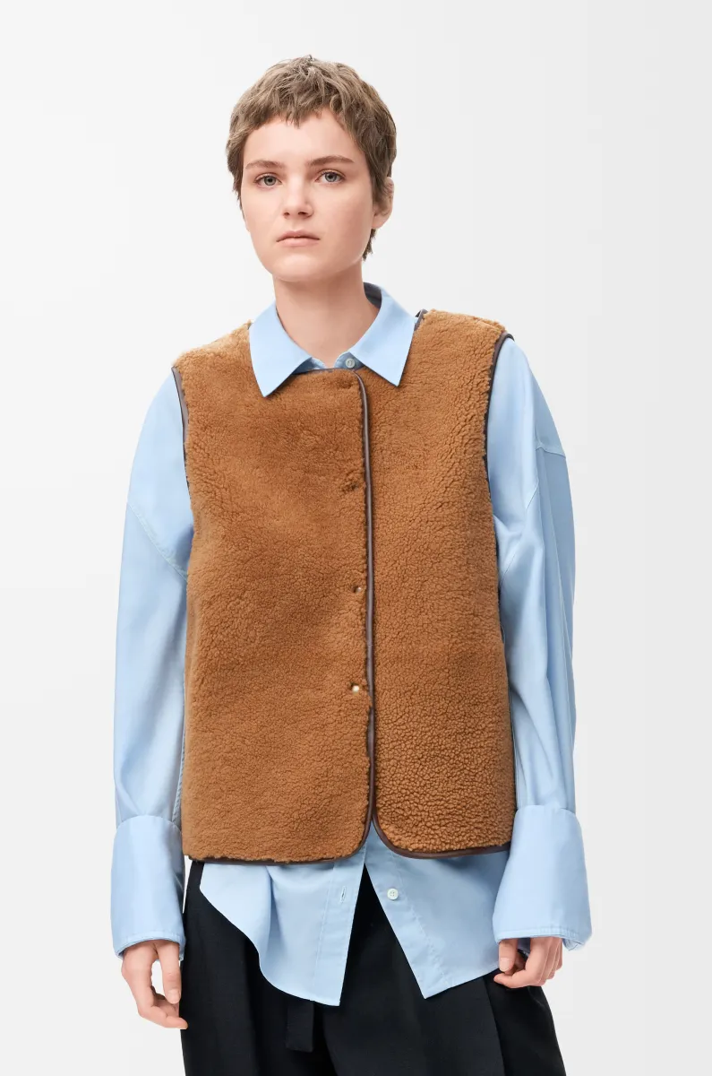 剪羊毛和棉质混纺外套