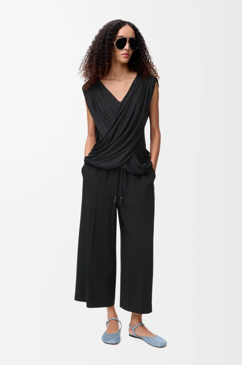 弹性粘胶纤维九分长裤