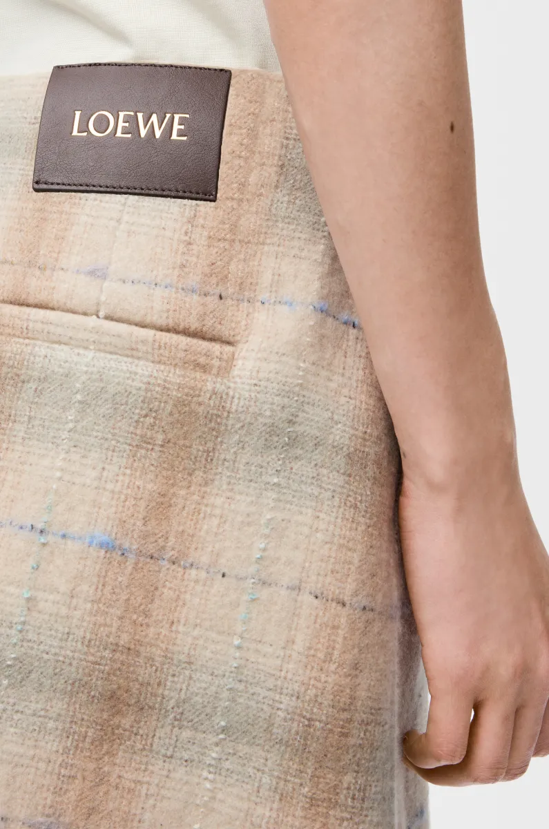 羊毛和羊绒混纺迷你半身裙