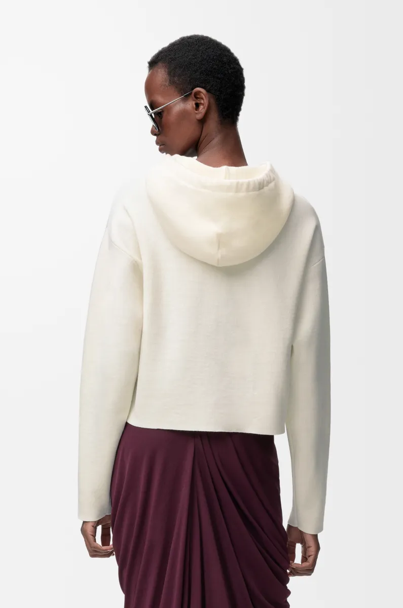 羊毛拉链连帽卫衣