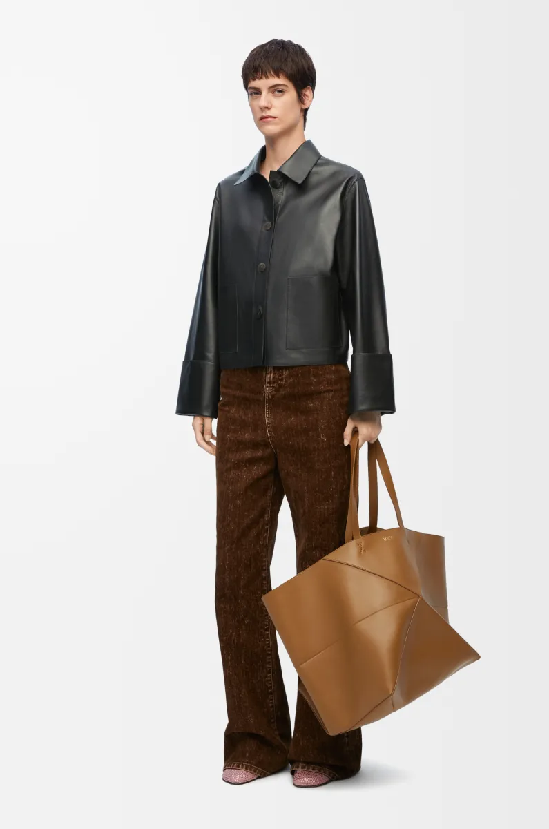 纳帕羊皮革翻边外套