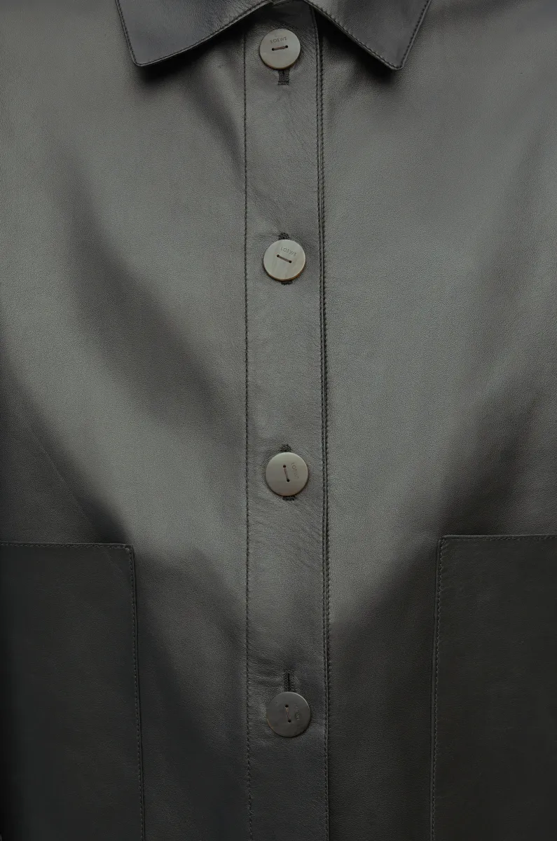 纳帕羊皮革翻边外套