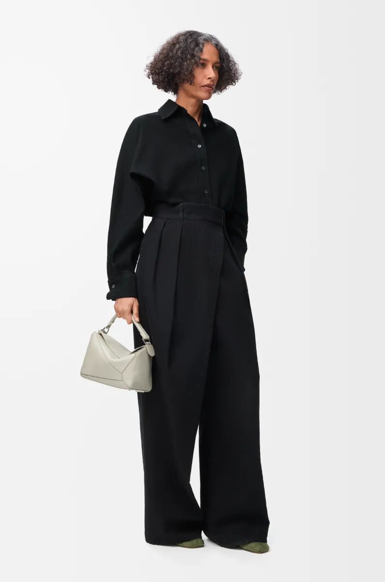 单宁布包裹式衬衫