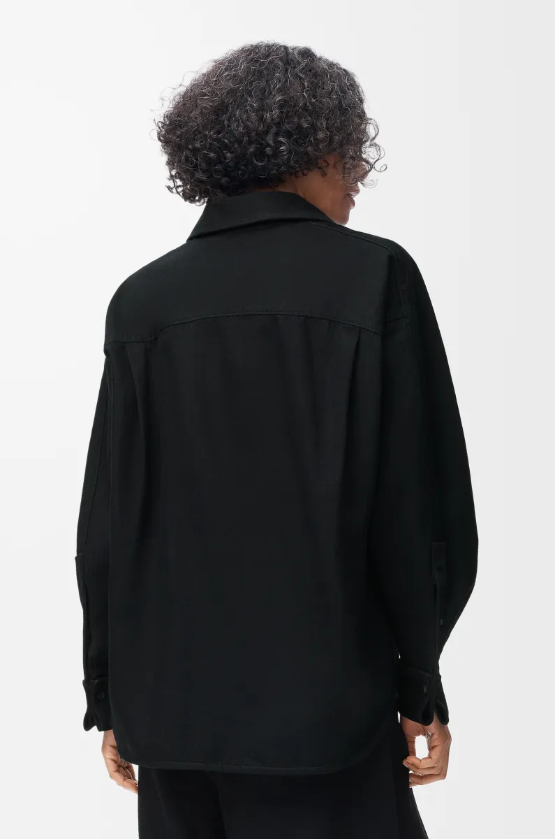 单宁布包裹式衬衫