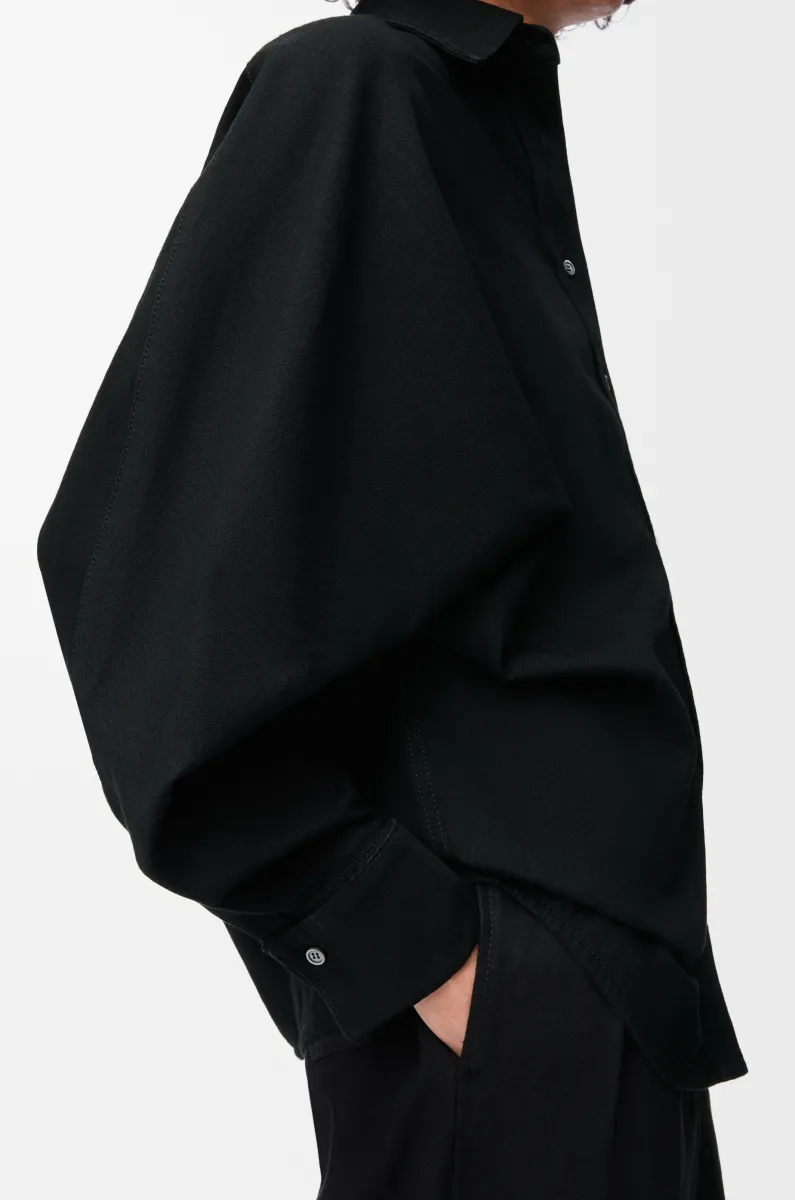 单宁布包裹式衬衫