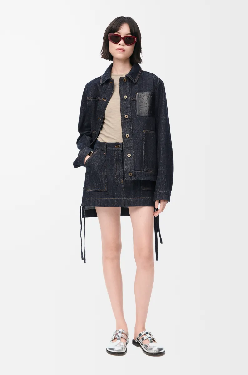 单宁布工装半身裙