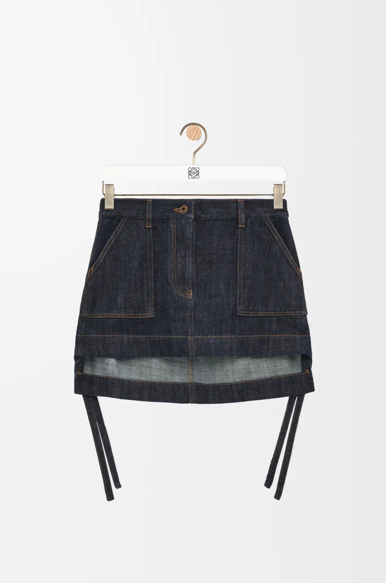 单宁布工装半身裙