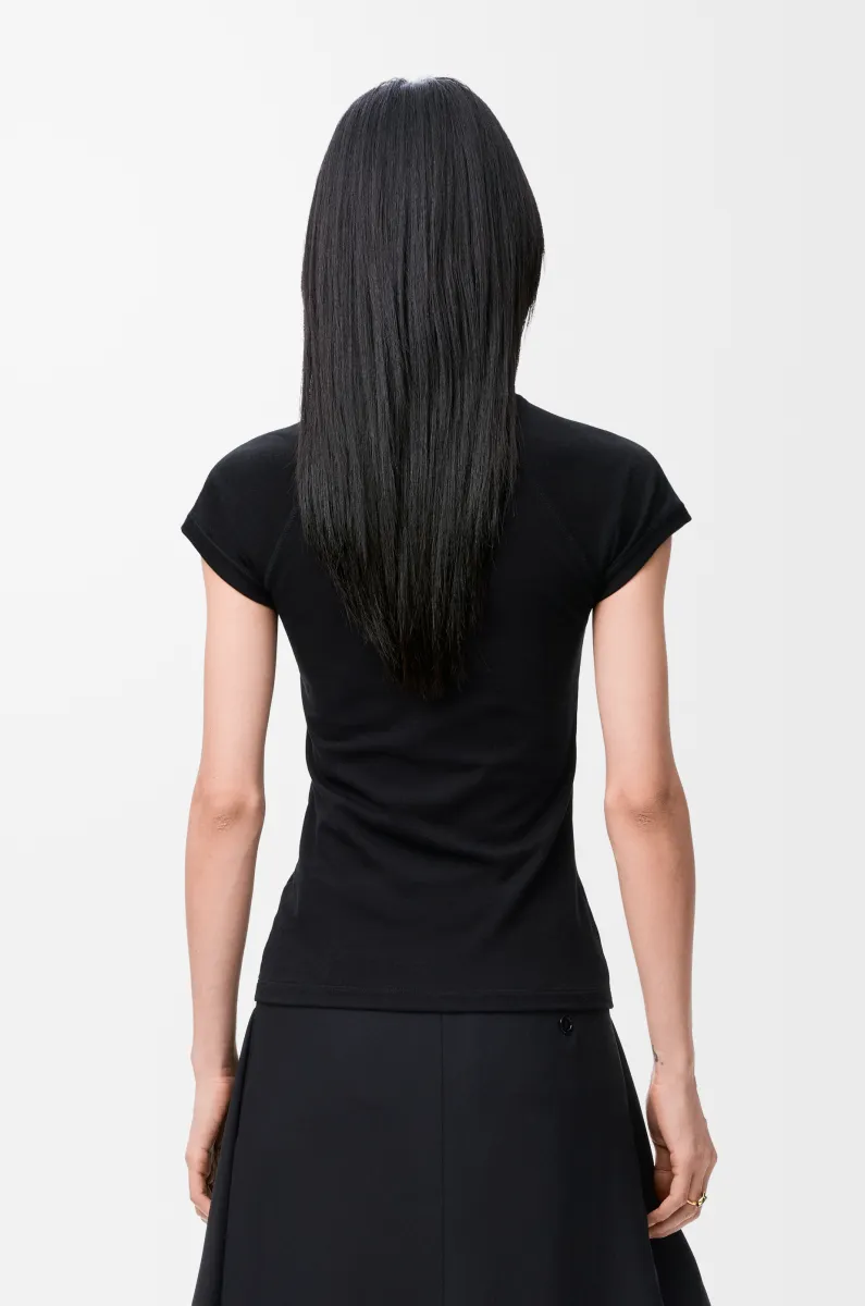 Small fit T-shirt in cotton blend