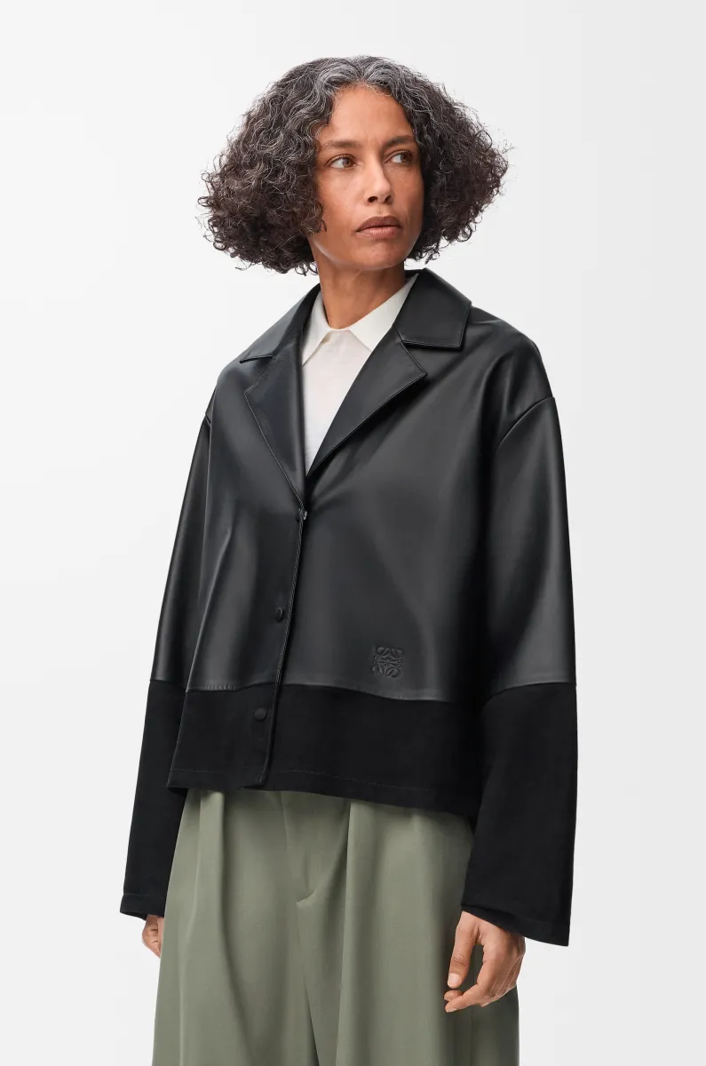 纳帕羊皮革睡衣式女士衬衫