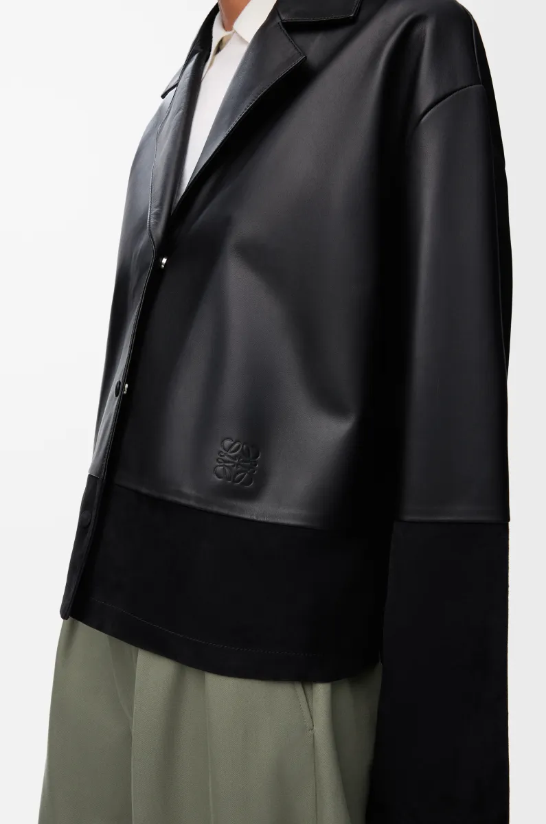 纳帕羊皮革睡衣式女士衬衫