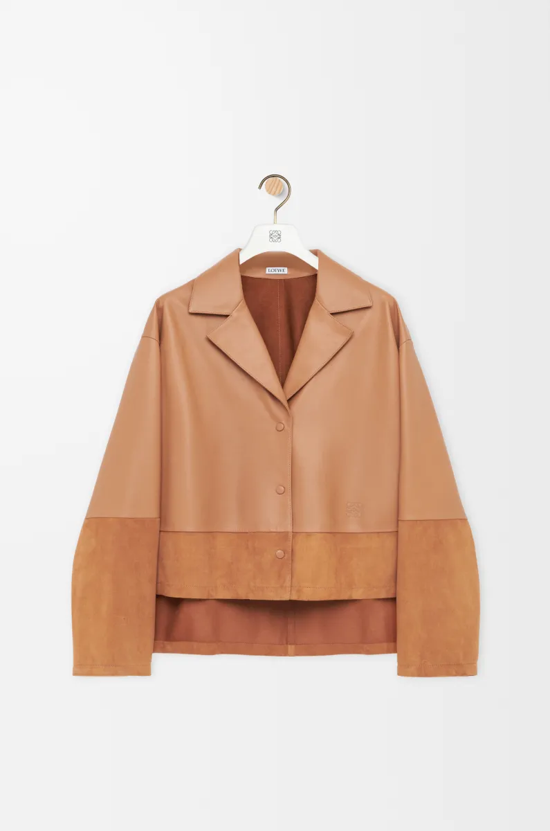 纳帕羊皮革睡衣式女士衬衫