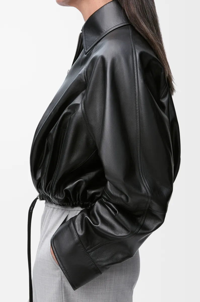 纳帕羊皮革气球夹克