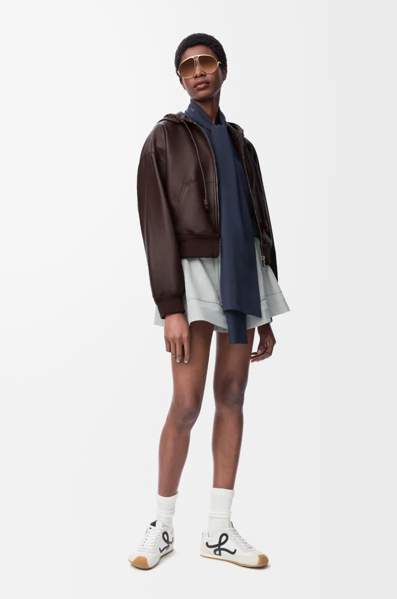 纳帕羊皮革 Flamenco 连帽卫衣