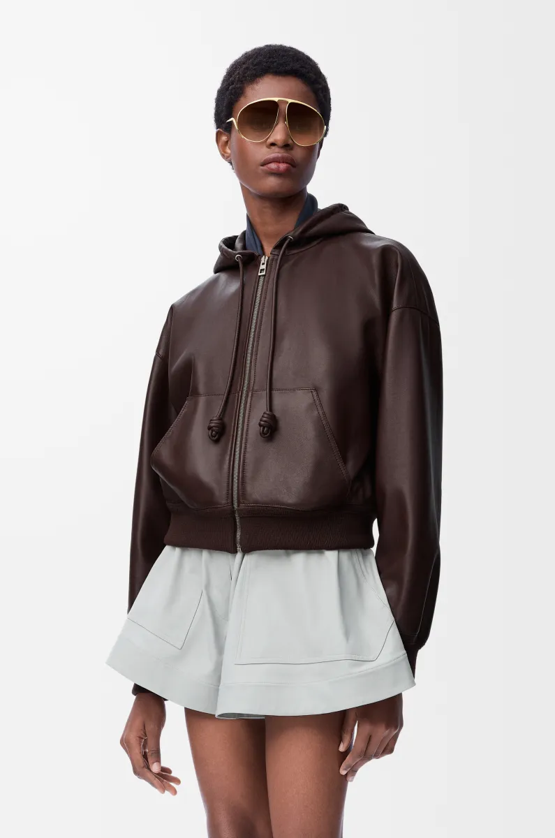 纳帕羊皮革 Flamenco 连帽卫衣