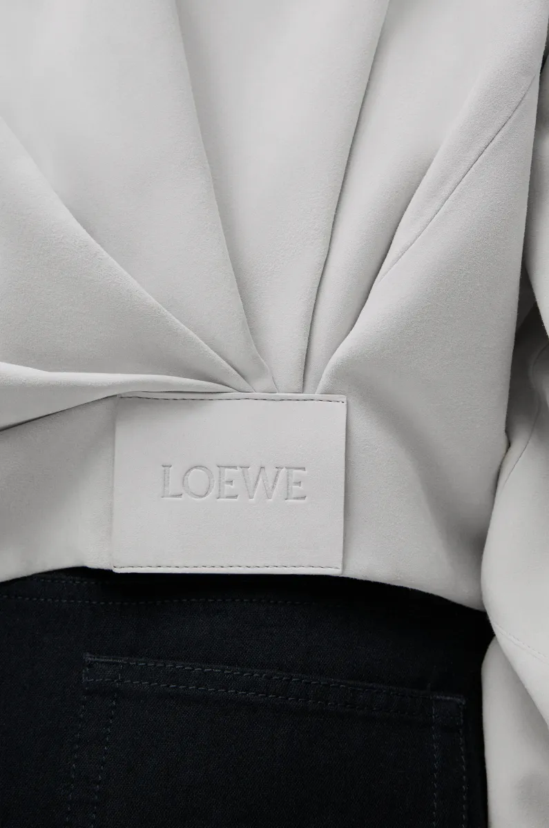 绒面羊皮革垂坠夹克