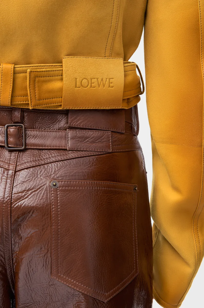 绒面羊皮革短款夹克