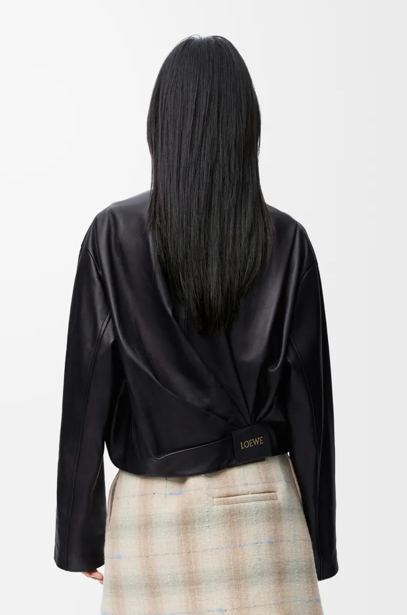 纳帕羊皮革垂坠夹克