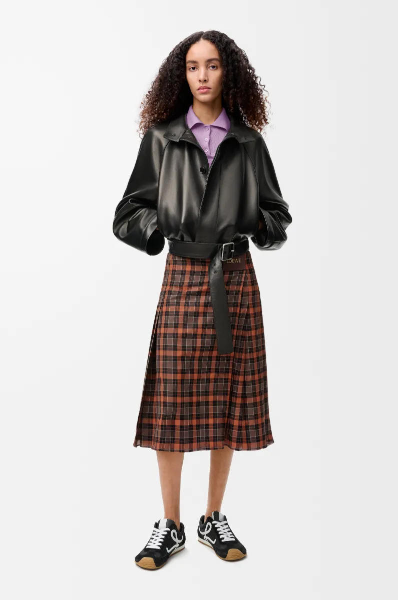 羊绒和丝绸短袖 Polo 毛衣