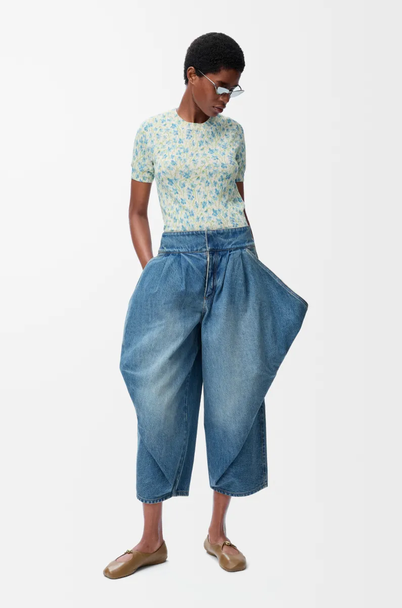 棉质混纺短袖毛衣