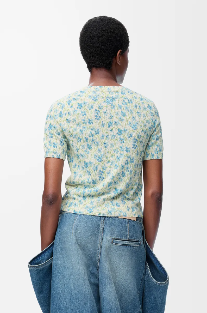 棉质混纺短袖毛衣