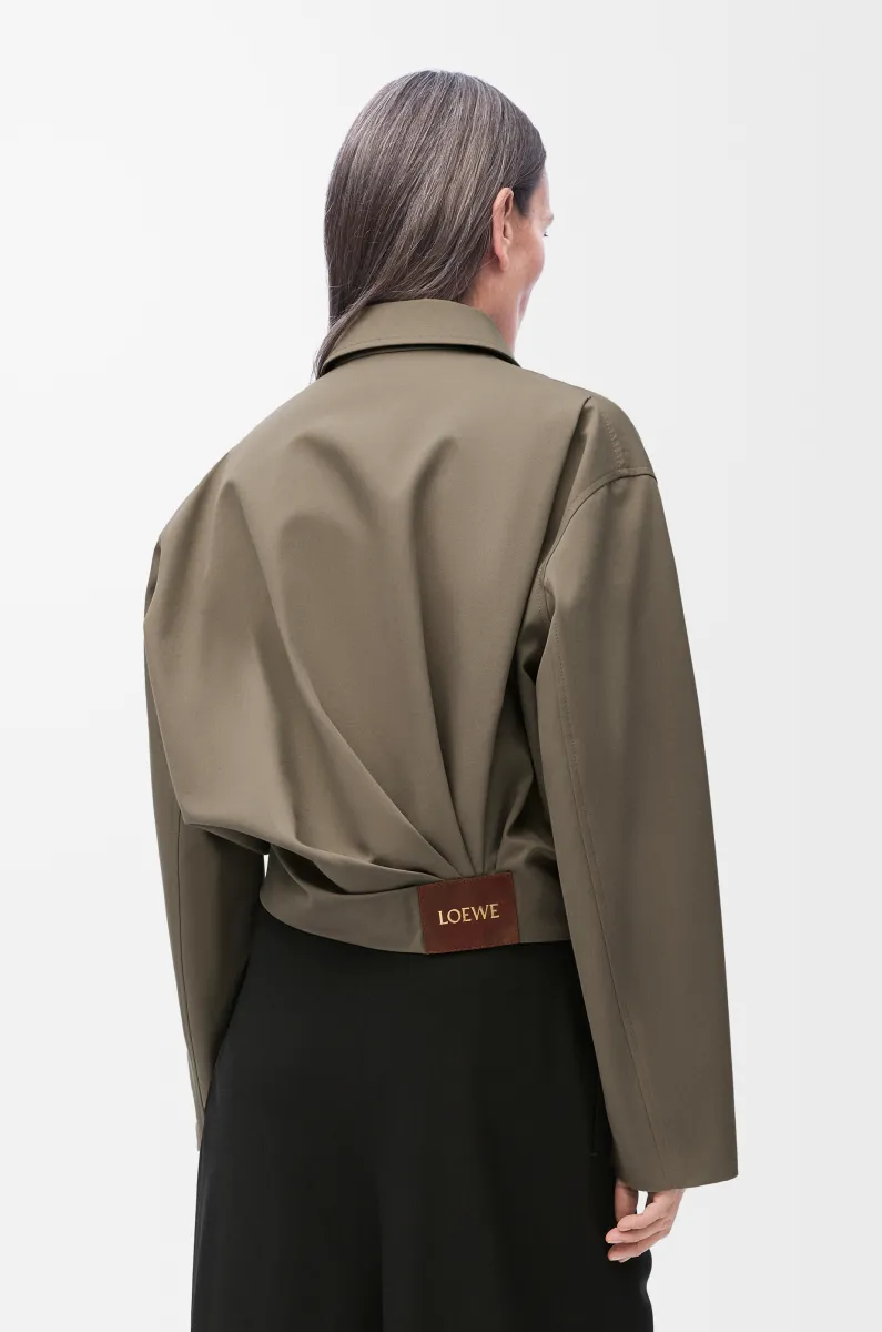 棉质和丝绸垂坠夹克